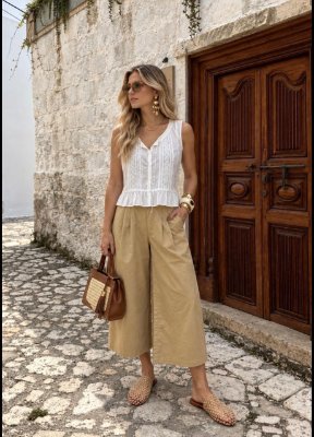 BLUSA COTTON C/RENDINHA+LACO DECOTE EQ111